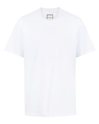 T-shirt à col rond blanc Wooyoungmi