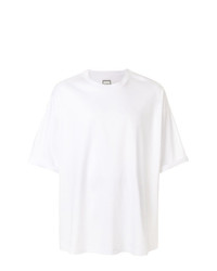 T-shirt à col rond blanc Wooyoungmi