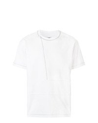 T-shirt à col rond blanc Wooyoungmi