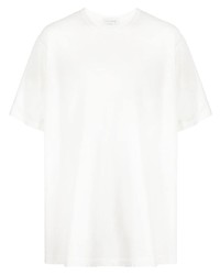T-shirt à col rond blanc Yohji Yamamoto