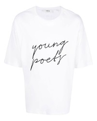 T-shirt à col rond blanc YOUNG POETS