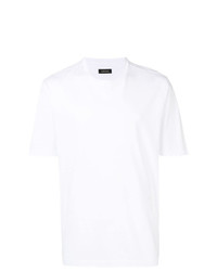 T-shirt à col rond blanc Z Zegna