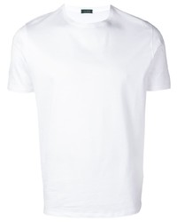 T-shirt à col rond blanc Zanone