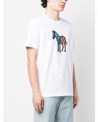 T-shirt à col rond blanc PS Paul Smith