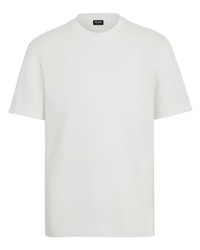 T-shirt à col rond blanc Zegna