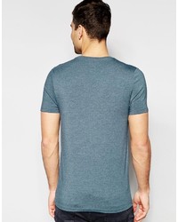 T-shirt à col rond bleu canard Asos