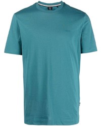 T-shirt à col rond bleu canard BOSS