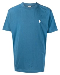 T-shirt à col rond bleu canard Marcelo Burlon County of Milan