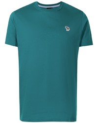 T-shirt à col rond bleu canard PS Paul Smith