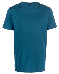 T-shirt à col rond bleu canard Ron Dorff