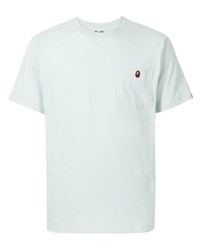 T-shirt à col rond bleu clair A Bathing Ape