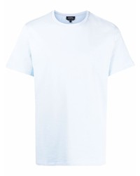 T-shirt à col rond bleu clair A.P.C.