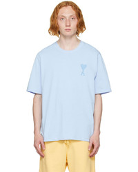 T-shirt à col rond bleu clair AMI Alexandre Mattiussi