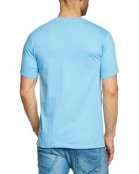T-shirt à col rond bleu clair Anvil