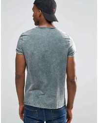 T-shirt à col rond bleu clair Asos