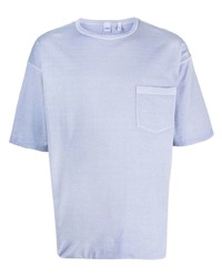 T-shirt à col rond bleu clair Aspesi