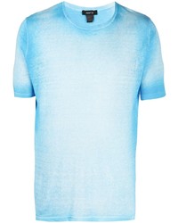T-shirt à col rond bleu clair Avant Toi