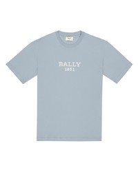 T-shirt à col rond bleu clair Bally