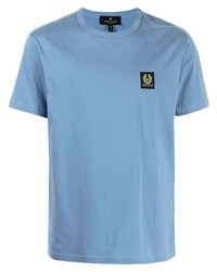 T-shirt à col rond bleu clair Belstaff