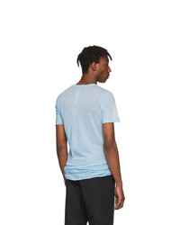 T-shirt à col rond bleu clair Rick Owens