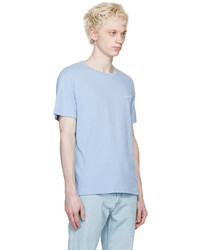 T-shirt à col rond bleu clair A.P.C.