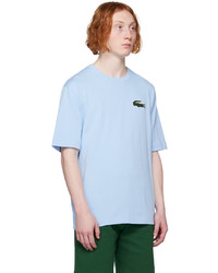 T-shirt à col rond bleu clair Lacoste