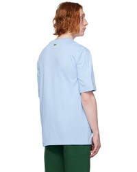 T-shirt à col rond bleu clair Lacoste