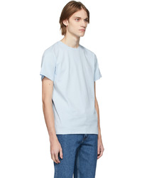 T-shirt à col rond bleu clair A.P.C.