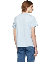 T-shirt à col rond bleu clair A.P.C.