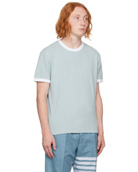 T-shirt à col rond bleu clair Thom Browne