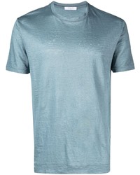 T-shirt à col rond bleu clair Boglioli