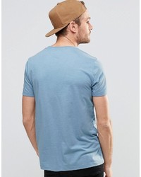 T-shirt à col rond bleu clair Asos
