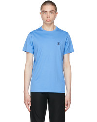 T-shirt à col rond bleu clair Burberry