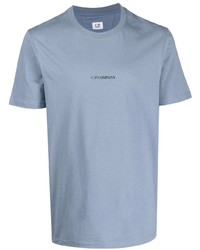 T-shirt à col rond bleu clair C.P. Company