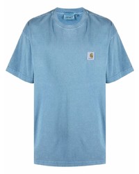T-shirt à col rond bleu clair Carhartt WIP