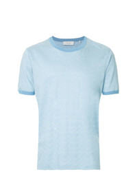T-shirt à col rond bleu clair Cerruti 1881