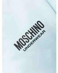 T-shirt à col rond bleu clair Moschino