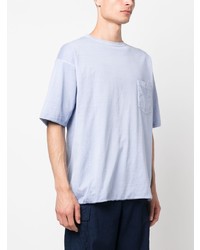 T-shirt à col rond bleu clair Aspesi
