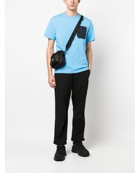T-shirt à col rond bleu clair Woolrich