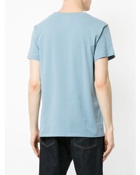 T-shirt à col rond bleu clair Kent & Curwen