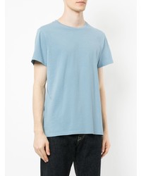 T-shirt à col rond bleu clair Kent & Curwen