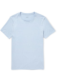 T-shirt à col rond bleu clair Club Monaco