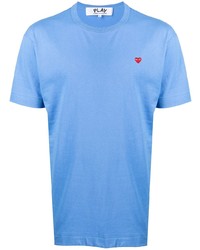 T-shirt à col rond bleu clair Comme Des Garcons Play