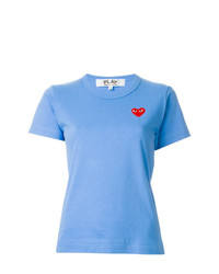 T-shirt à col rond bleu clair Comme Des Garcons Play