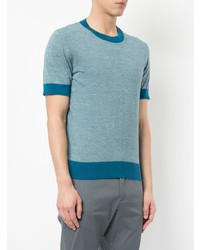 T-shirt à col rond bleu clair Cerruti 1881