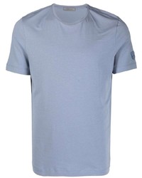 T-shirt à col rond bleu clair Corneliani