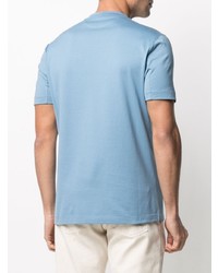 T-shirt à col rond bleu clair Brunello Cucinelli