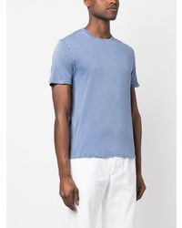 T-shirt à col rond bleu clair Fedeli