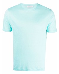 T-shirt à col rond bleu clair Cruciani