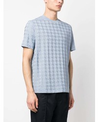 T-shirt à col rond bleu clair Emporio Armani